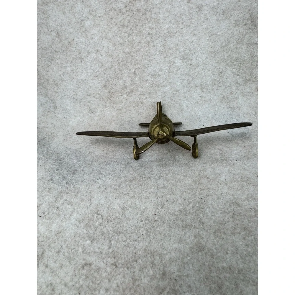 Vintage‎ Antique Brass  Desk Collector Aviation Pilot Decor Air Plane Figure